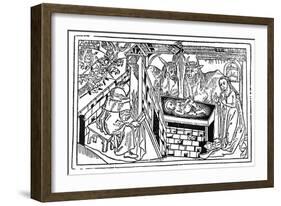 Jesus Nativity (Caxton)-null-Framed Art Print