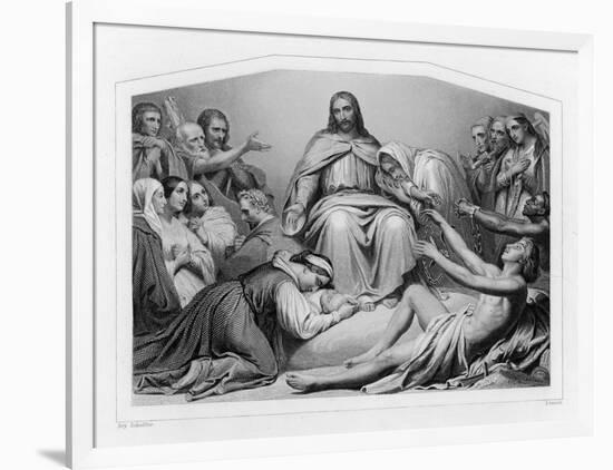 Jesus of Nazareth Depicted as Christ the Consolator-Sydenham Teast Edwards-Framed Art Print