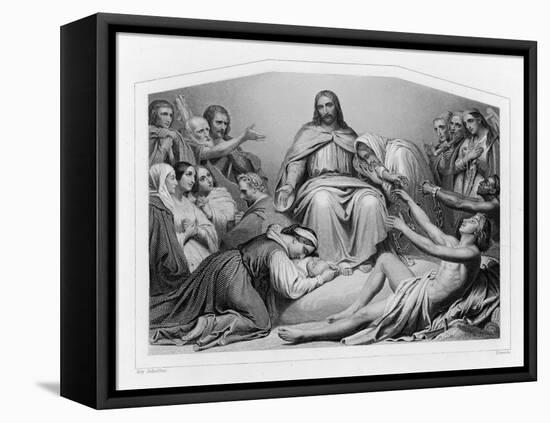 Jesus of Nazareth Depicted as Christ the Consolator-Sydenham Teast Edwards-Framed Stretched Canvas