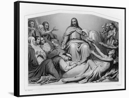 Jesus of Nazareth Depicted as Christ the Consolator-Sydenham Teast Edwards-Framed Stretched Canvas