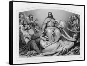 Jesus of Nazareth Depicted as Christ the Consolator-Sydenham Teast Edwards-Framed Stretched Canvas