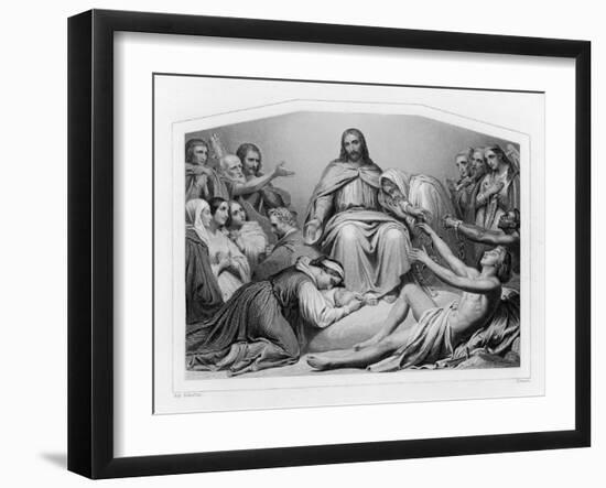 Jesus of Nazareth Depicted as Christ the Consolator-Sydenham Teast Edwards-Framed Art Print