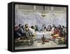 Jesus Offering the Disciples Wine at the Last Supper-null-Framed Stretched Canvas