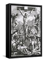 Jesus on Cross-null-Framed Stretched Canvas