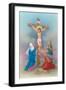 Jesus on the Cross, Three Woman Praying at His Feet Resurrection-Christo Monti-Framed Giclee Print