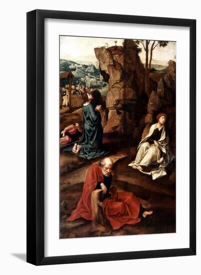 Jesus on the Mount of Olives, 16th Century-Pieter Coecke van Aelst-Framed Giclee Print