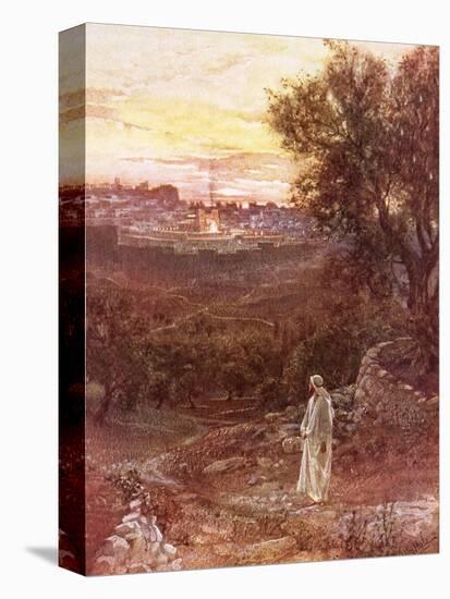 Jesus on the Mount of Olives-William Brassey Hole-Stretched Canvas