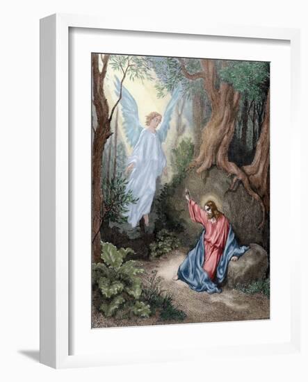 Jesus on the Mount of Olives-null-Framed Giclee Print