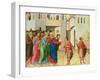 Jesus Opens the Eyes of a Man Born Blind, 1311-Duccio di Buoninsegna-Framed Giclee Print