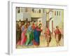 Jesus Opens the Eyes of a Man Born Blind, 1311-Duccio di Buoninsegna-Framed Giclee Print