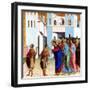 Jesus Opens the Eyes of the Man Born Blind, 1311-Duccio di Buoninsegna-Framed Giclee Print