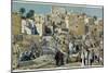 Jesus Passing Through the Villages on His Way to Jerusalem-James Tissot-Mounted Giclee Print