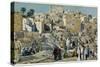 Jesus Passing Through the Villages on His Way to Jerusalem-James Tissot-Stretched Canvas
