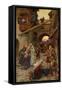 Jesus performs miracles at Capernaum - Bible-William Brassey Hole-Framed Stretched Canvas