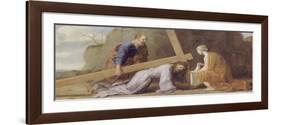 Jésus portant sa croix-Eustache Le Sueur-Framed Giclee Print