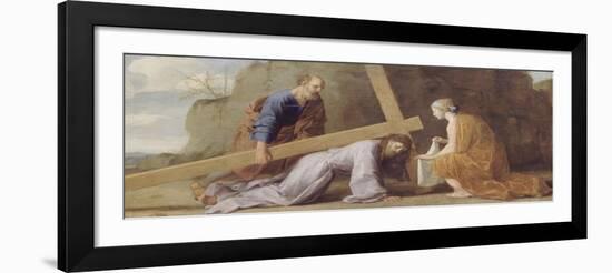 Jésus portant sa croix-Eustache Le Sueur-Framed Giclee Print