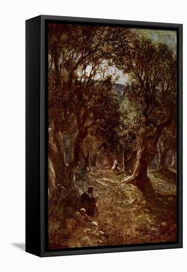 Jesus Praying in the Garden of Gethsemane-William Brassey Hole-Framed Stretched Canvas