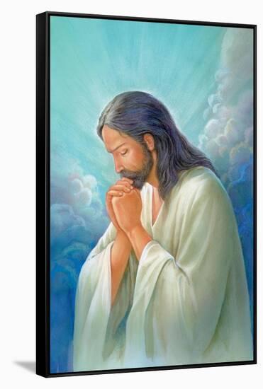 Jesus Praying-Christo Monti-Framed Stretched Canvas