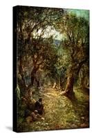 Jesus prays at Gethsemane - Bible-William Brassey Hole-Stretched Canvas
