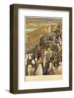 Jesus Preaches the Sermon on the Mount-James Tissot-Framed Photographic Print