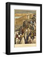 Jesus Preaches the Sermon on the Mount-James Tissot-Framed Photographic Print