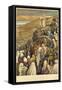 Jesus Preaches the Sermon on the Mount-James Tissot-Framed Stretched Canvas