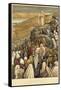 Jesus Preaches the Sermon on the Mount-James Tissot-Framed Stretched Canvas