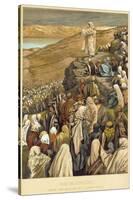Jesus Preaches the Sermon on the Mount-James Tissot-Stretched Canvas