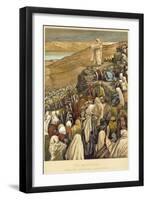 Jesus Preaches the Sermon on the Mount-James Tissot-Framed Photographic Print