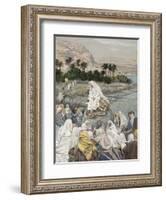 Jesus Preaching by the Seashore, Illustration for 'The Life of Christ', C.1886-96-James Tissot-Framed Giclee Print