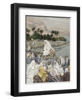 Jesus Preaching by the Seashore, Illustration for 'The Life of Christ', C.1886-96-James Tissot-Framed Giclee Print