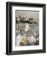 Jesus Preaching by the Seashore, Illustration for 'The Life of Christ', C.1886-96-James Tissot-Framed Giclee Print