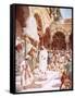 Jesus Preaching in the Temple-William Brassey Hole-Framed Stretched Canvas