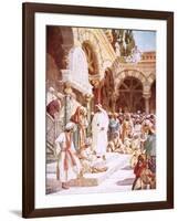 Jesus Preaching in the Temple-William Brassey Hole-Framed Giclee Print