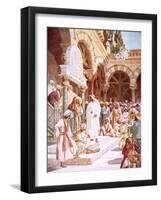 Jesus Preaching in the Temple-William Brassey Hole-Framed Giclee Print