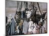 Jesus Preaching on a Boat-James Tissot-Mounted Giclee Print