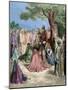 Jesus Preaching to the Crowd-null-Mounted Giclee Print