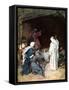 Jesus raises Lazarus - Bible-William Brassey Hole-Framed Stretched Canvas