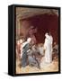 Jesus Raising Lazarus from the Dead-William Brassey Hole-Framed Stretched Canvas