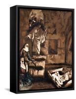 Jesus Raising Lazarus from the Tomb, 1897-James Jacques Joseph Tissot-Framed Stretched Canvas