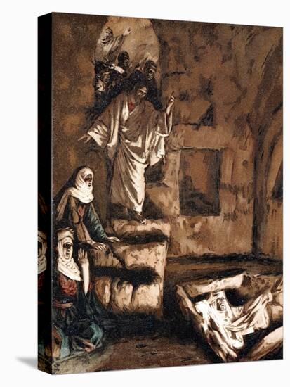 Jesus Raising Lazarus from the Tomb, 1897-James Jacques Joseph Tissot-Stretched Canvas