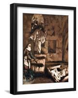 Jesus Raising Lazarus from the Tomb, 1897-James Jacques Joseph Tissot-Framed Giclee Print