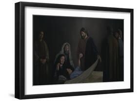 Jesus Raising the Daughter of Jairus-David Lindsley-Framed Giclee Print