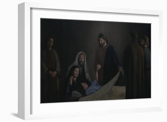 Jesus Raising the Daughter of Jairus-David Lindsley-Framed Giclee Print