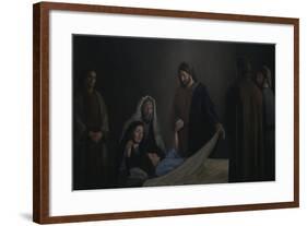 Jesus Raising the Daughter of Jairus-David Lindsley-Framed Giclee Print