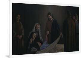 Jesus Raising the Daughter of Jairus-David Lindsley-Framed Giclee Print