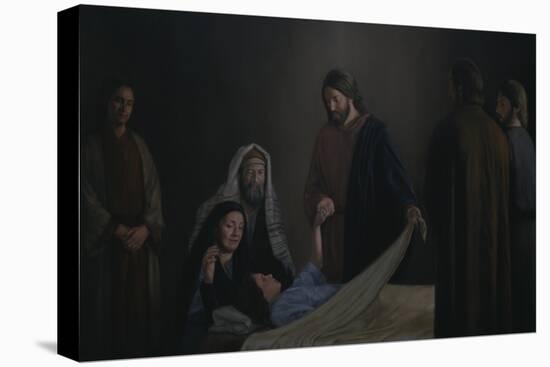 Jesus Raising the Daughter of Jairus-David Lindsley-Stretched Canvas