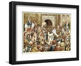 Jesus Raising the Widow's Son at Nain, C1890-James Jacques Joseph Tissot-Framed Giclee Print