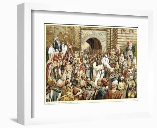 Jesus Raising the Widow's Son at Nain, C1890-James Jacques Joseph Tissot-Framed Giclee Print