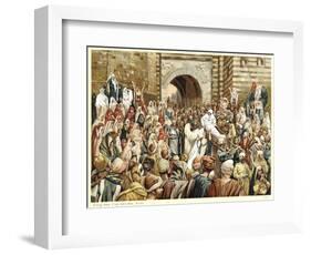 Jesus Raising the Widow's Son at Nain, C1890-James Jacques Joseph Tissot-Framed Giclee Print